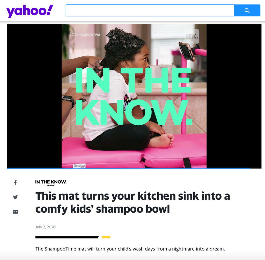 ShampooTime featured on Yahoo! ITK